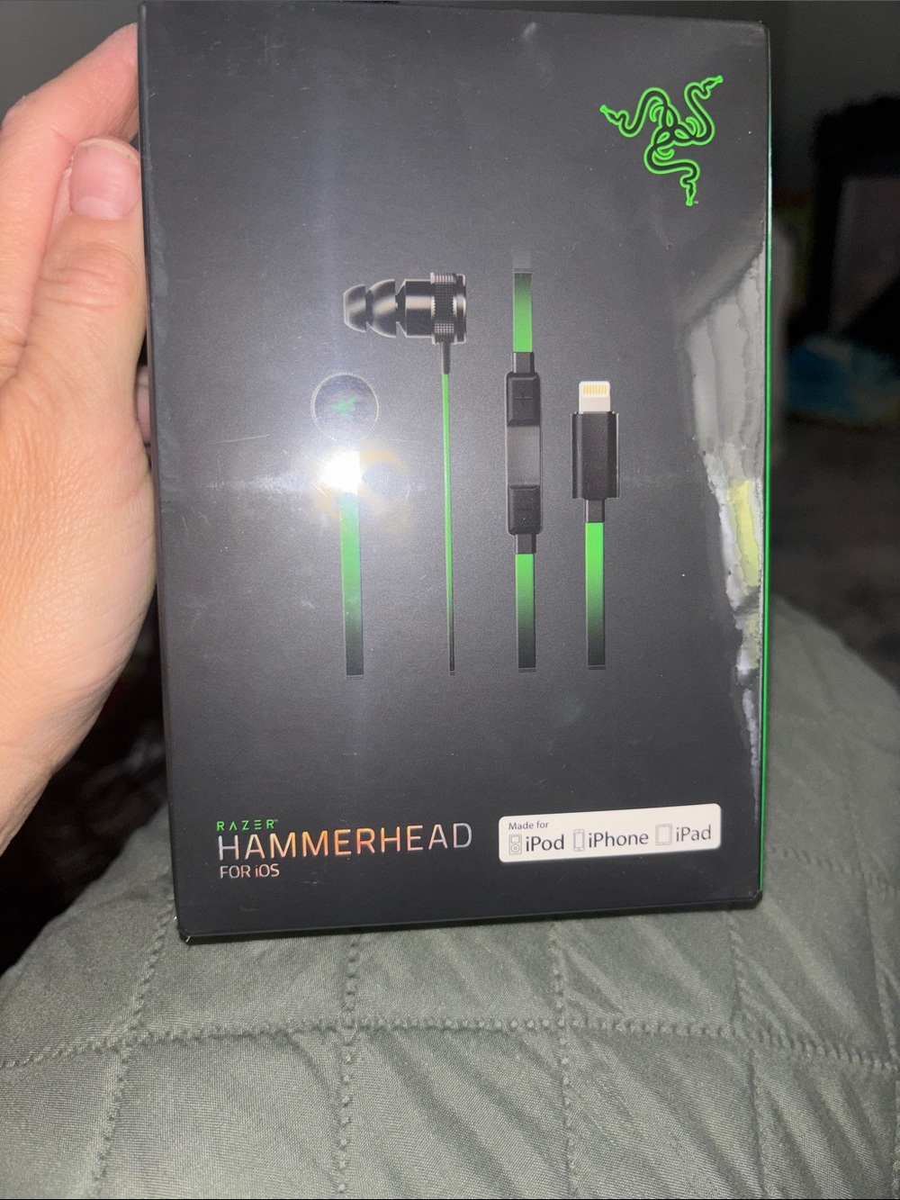 Razer Hammerhead Lightning In-Ear Earphones — Black & Green